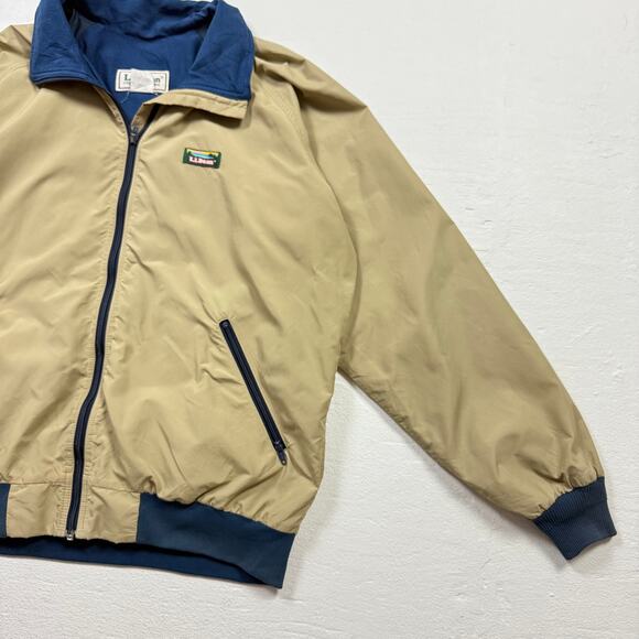 Vintage 90s L.L. Bean Tan Windbreaker Jacket, Men’s XL Tall - Picture 3 of 7